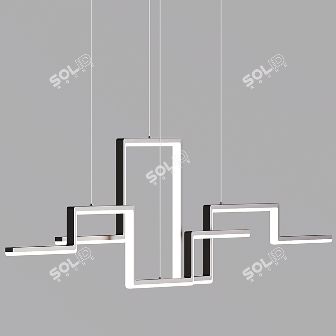 Modern Hanging Lamps: L150/120 cm, 90-260V 3D model image 2
