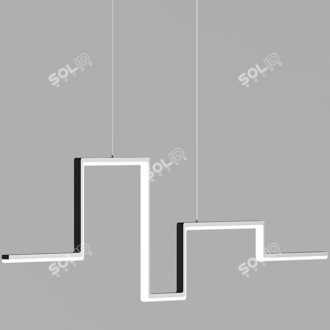 Modern Hanging Lamps: L150/120 cm, 90-260V 3D model image 3