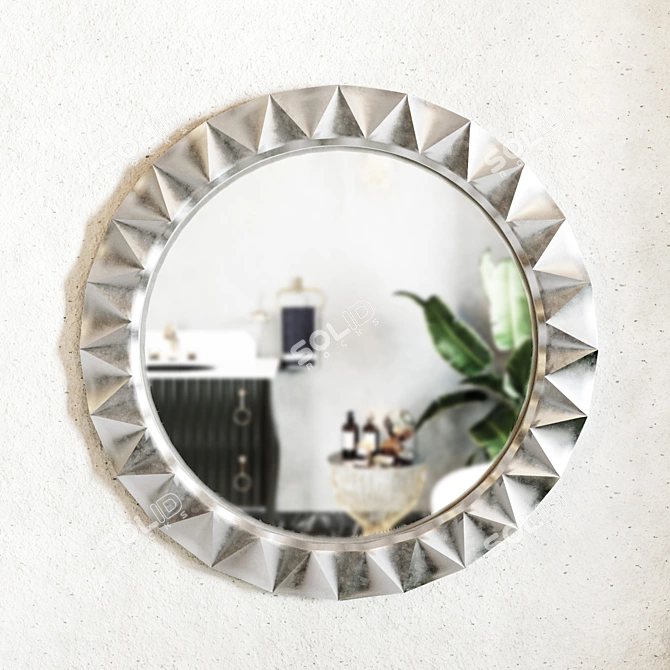 Elegant Framed Mirror 3D model image 2