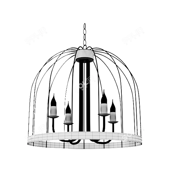 Elmo Chandelier: Classic Elegance 3D model image 2