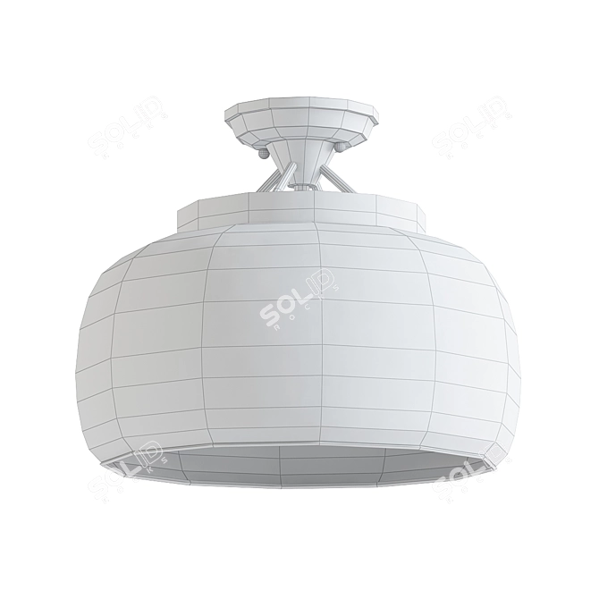 Contemporary Mod Bowl Ceiling 3D model image 2