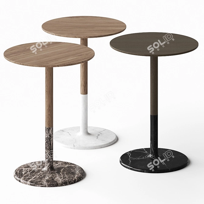 Sleek Icona Side Tables 3D model image 1