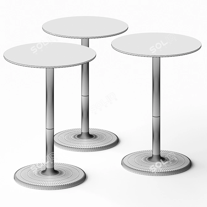 Sleek Icona Side Tables 3D model image 2
