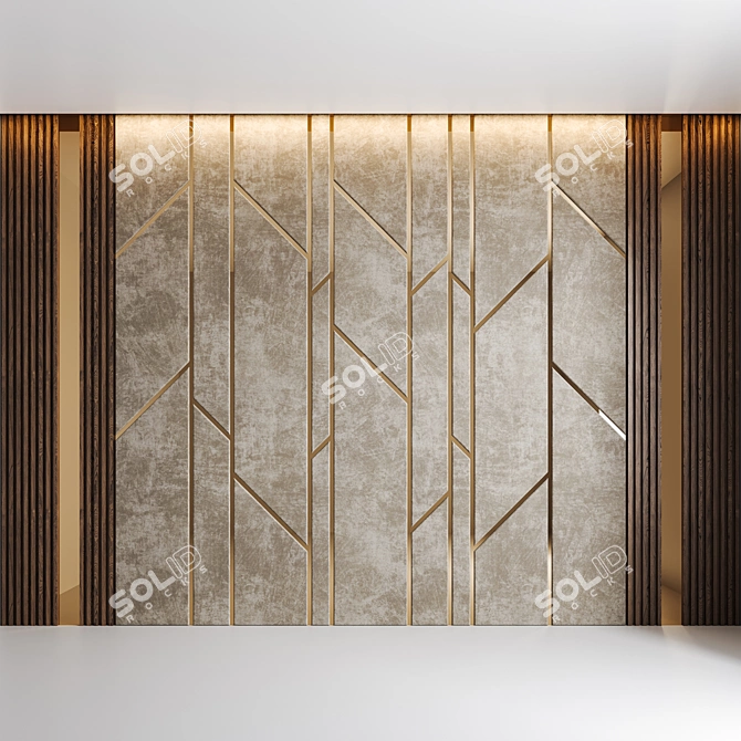 Modern 3D Wall Panel 3D model image 1