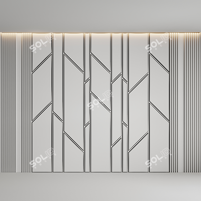 Modern 3D Wall Panel 3D model image 3