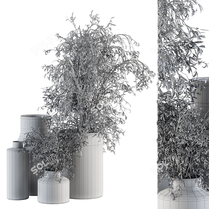 Elegant Dried Branch Vase 47 3D model image 4