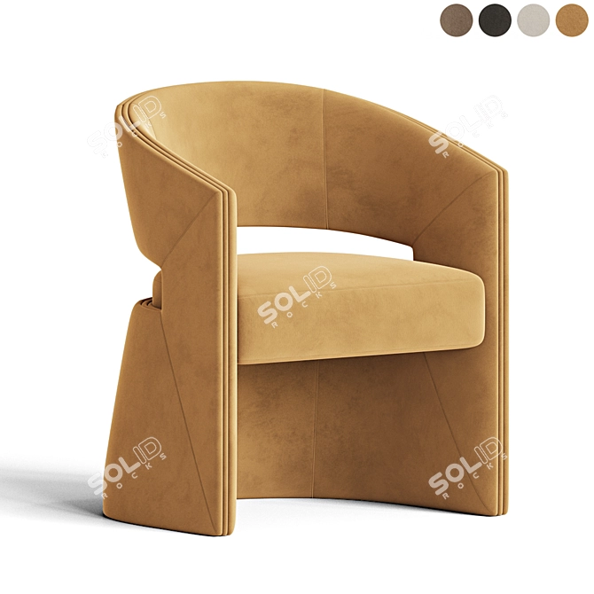 Fortune Dining Chair: Modern Elegance 3D model image 1