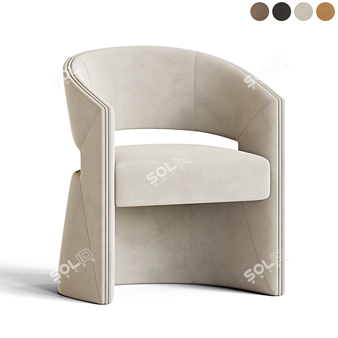 Fortune Dining Chair: Modern Elegance 3D model image 2