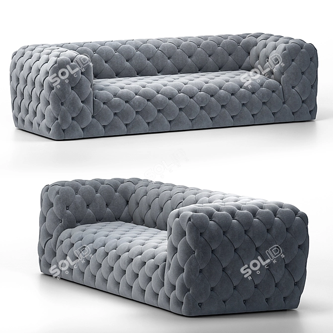 Luxury Vito Italia Sofa: Elegant and Comfortable 3D model image 1