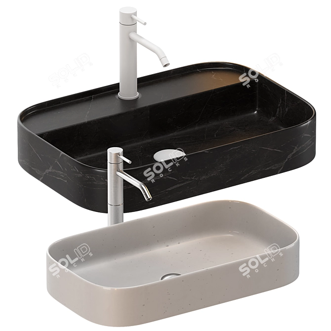 Artelinea Washbasin Set: Versatile Designs, Premium Materials 3D model image 2