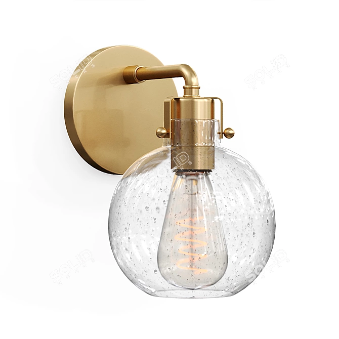 Elegant Clara Wall Sconce Illuminate 3D model image 3