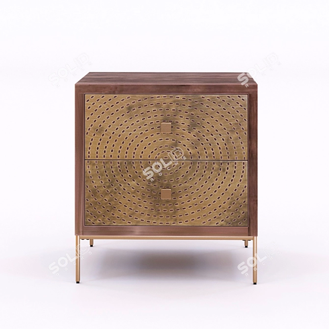 Wooden Bedside Table | Decker Nightstand 3D model image 3