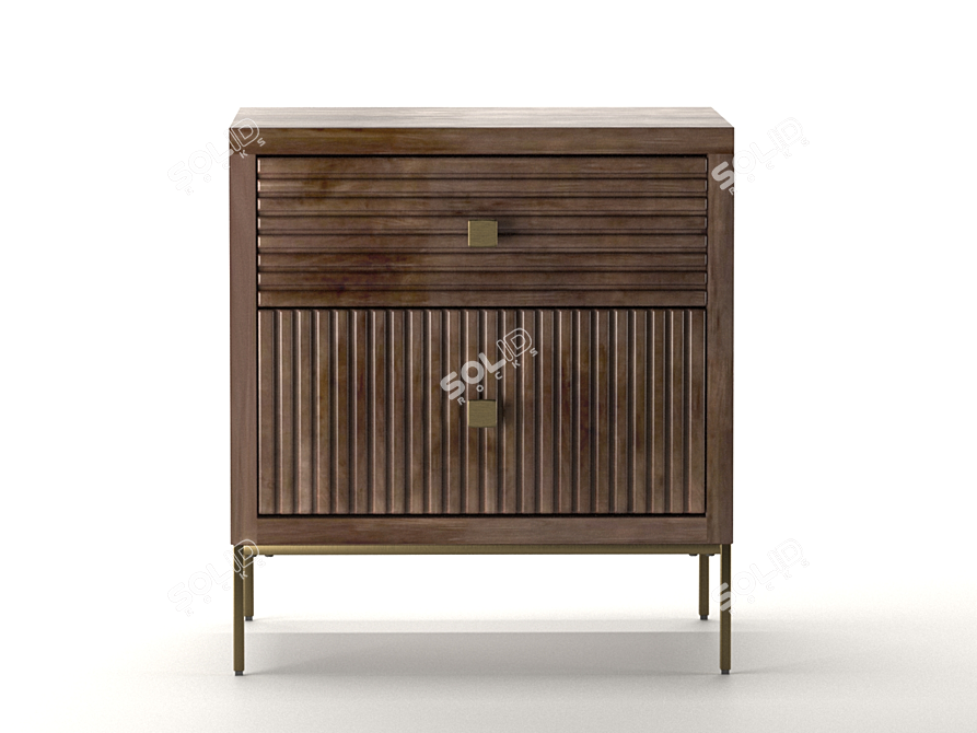 Wooden Bedside Table | Decker Nightstand 3D model image 9
