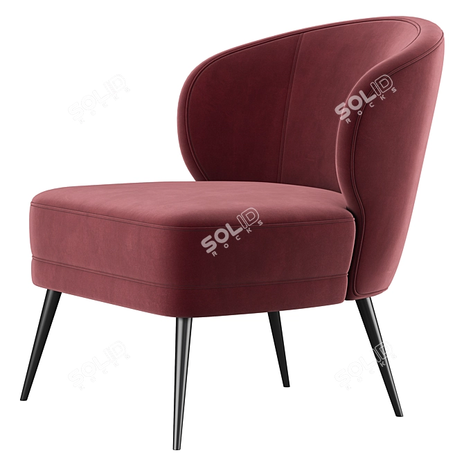 Kitts 2013 Armchair: Elegant Design & Comfort 3D model image 4