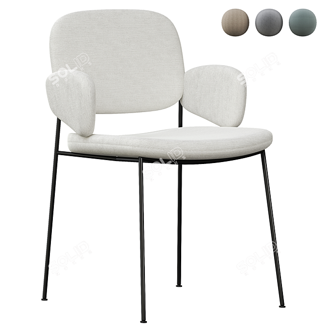 Sleek Macka Chair: Stylish and Versatile Seating 3D model image 1