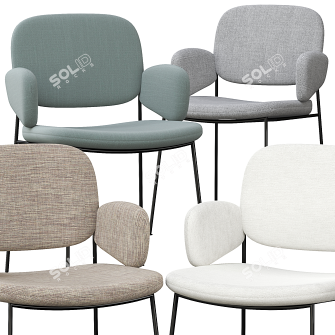 Sleek Macka Chair: Stylish and Versatile Seating 3D model image 2