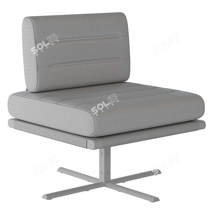 Sophisticated La Rambla Lounge Chair 3D model image 4