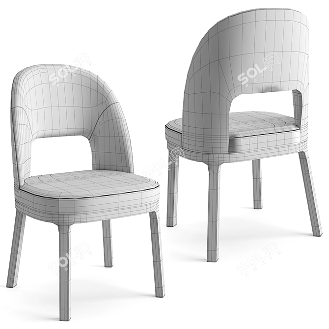 Elegant Flexform Mood Dining Set 3D model image 6