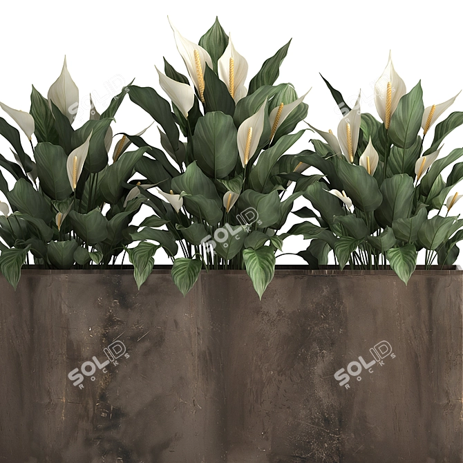 Metallic Pot Plant Collection 3D model image 5