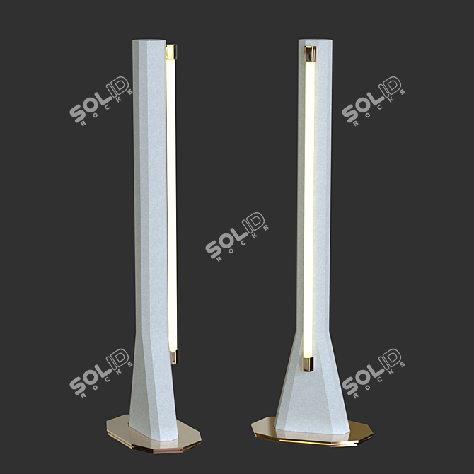 Elegant Ginza LED Floor Lamp 3D model image 1