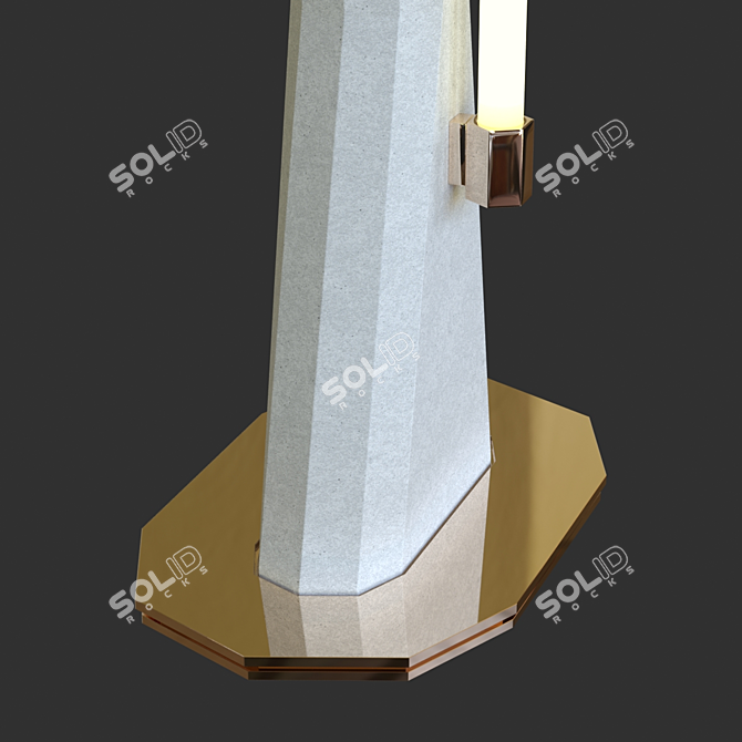 Elegant Ginza LED Floor Lamp 3D model image 3