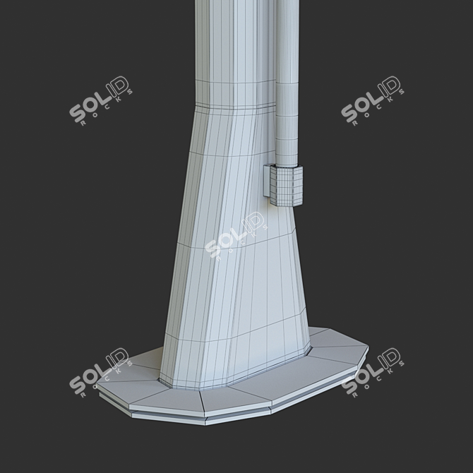 Elegant Ginza LED Floor Lamp 3D model image 4