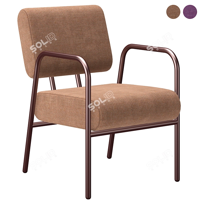 Contemporary Comfort: Cosmo Easy Chair 3D model image 1