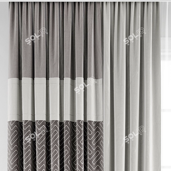 Polygonal Curtain Model 3D model image 2