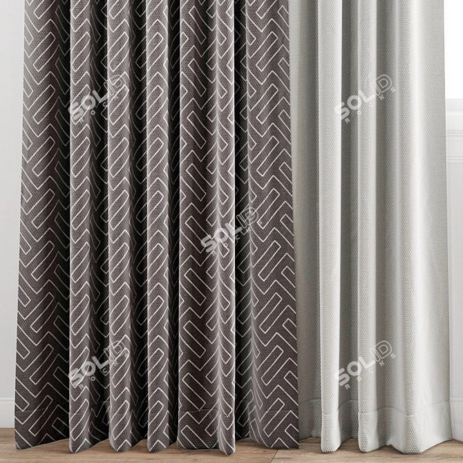 Polygonal Curtain Model 3D model image 3