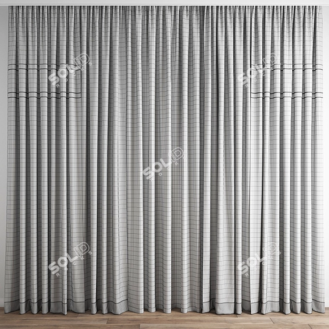 Polygonal Curtain Model 3D model image 4