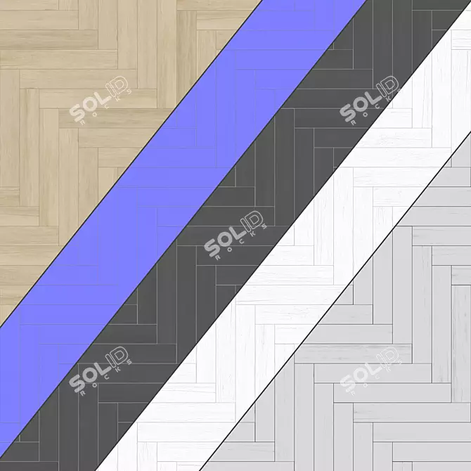 Parquet 83: Standard & Herringbone Patterns, 12 Plank Variety 3D model image 4