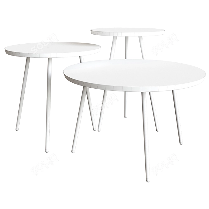 Sleek Sodano Coffee Table Set 3D model image 4