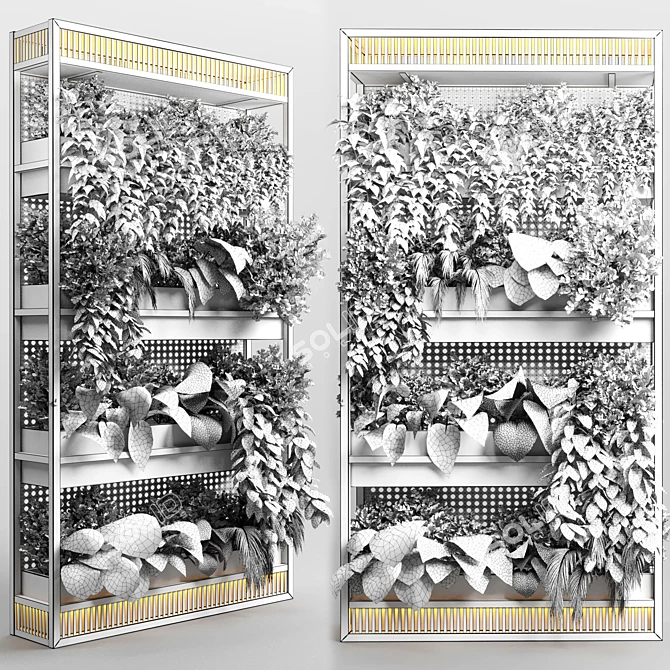 Metal Vase Indoor Plant Stand 3D model image 6
