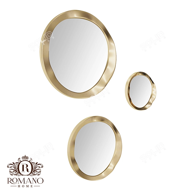 Handcrafted Mirror - Titania Drops by Romano Home 3D model image 1