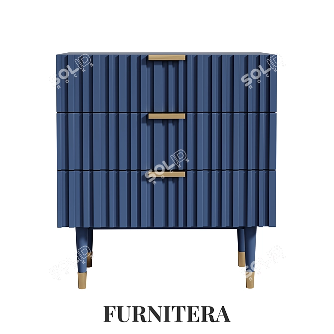 Elegant Severin 3-Drawer Chest 3D model image 1