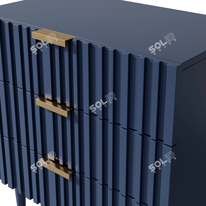 Elegant Severin 3-Drawer Chest 3D model image 2