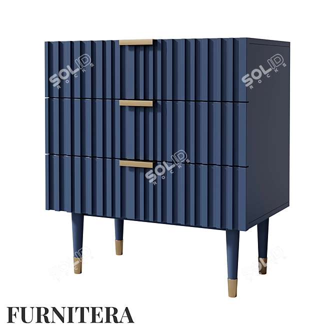 Elegant Severin 3-Drawer Chest 3D model image 5