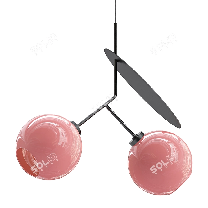 Elegant Cherry Pendant Light 3D model image 1