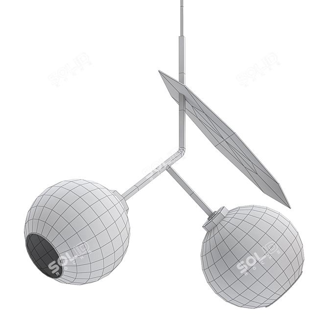 Elegant Cherry Pendant Light 3D model image 2