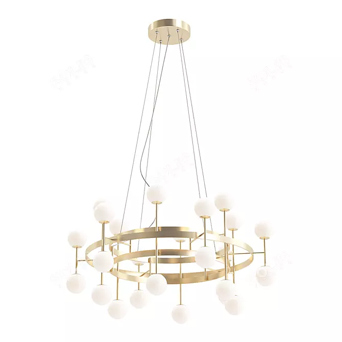 Elegant Asmund Chandelier 3D model image 1