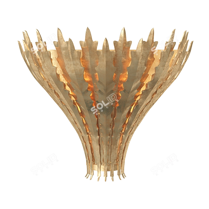 Elegant Hampton Wall Light 3D model image 2