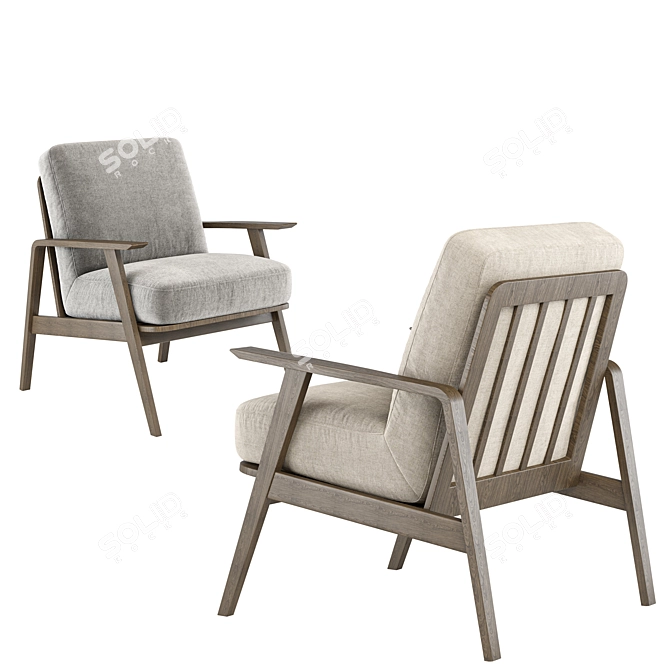 Mod Chair: Classic Elegance in 3D 3D model image 3