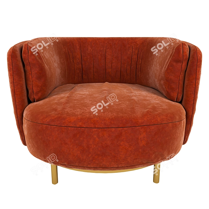 Elegant Vintage Chair: Wave 3D model image 1