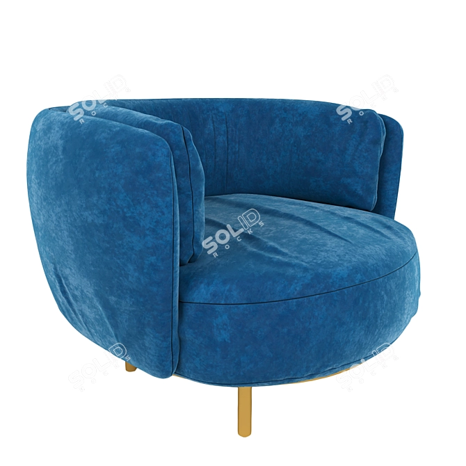 Elegant Vintage Chair: Wave 3D model image 4