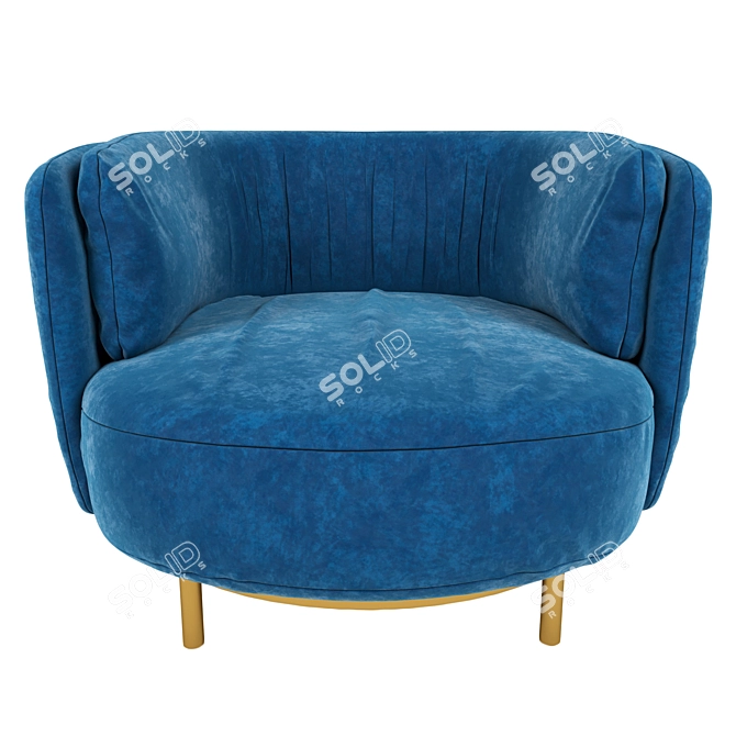 Elegant Vintage Chair: Wave 3D model image 7