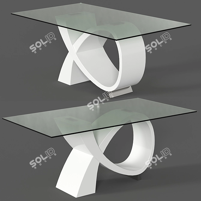 ESF HT0989 Dining Table: Sleek Design, 180x100 cm 3D model image 1