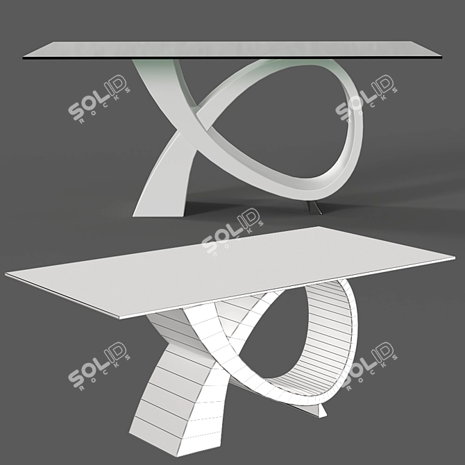 ESF HT0989 Dining Table: Sleek Design, 180x100 cm 3D model image 2