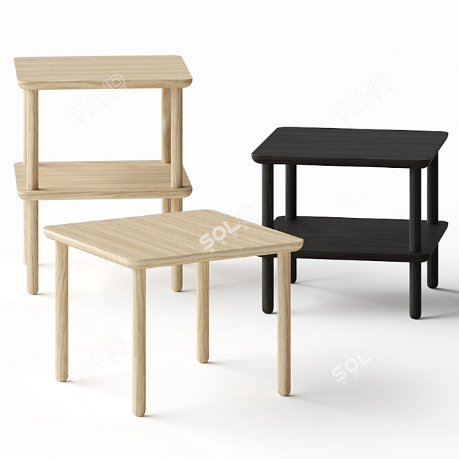 Sleek Baker Side Tables - Various Sizes 3D model image 1