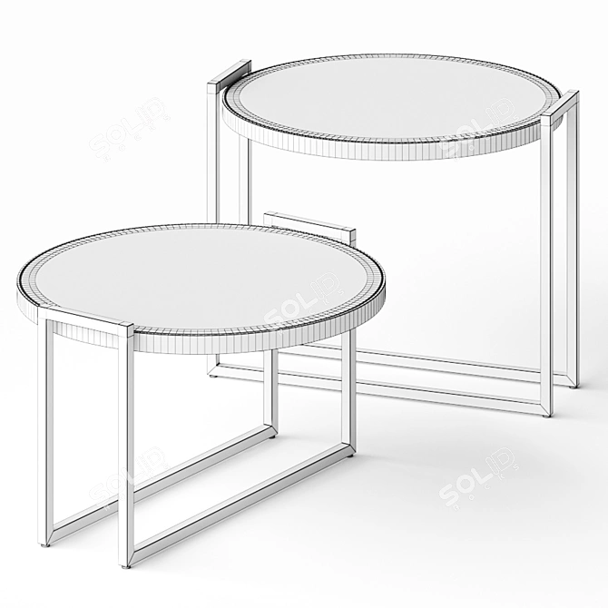 Elegant Norman Coffee Tables 3D model image 2