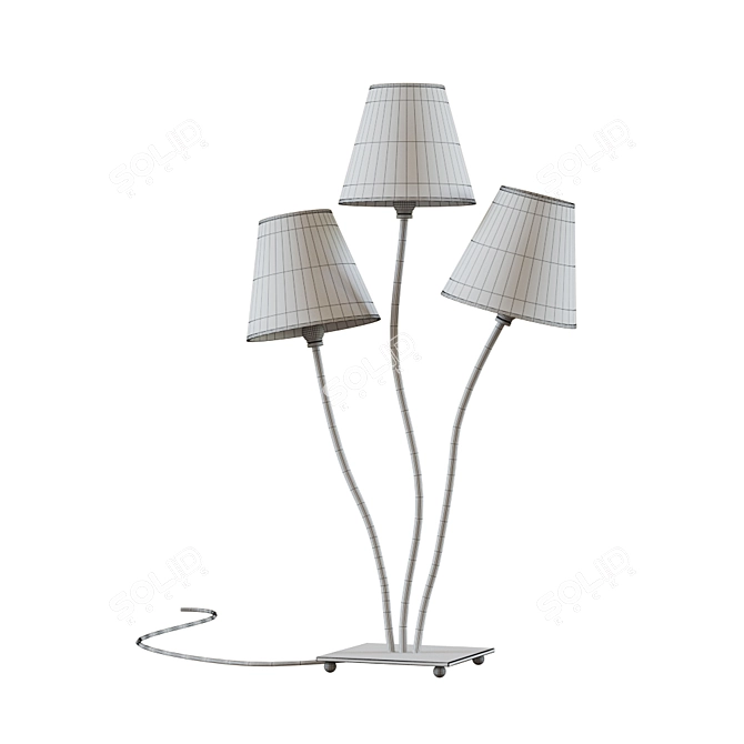 Flexible Table Lamp-40*67*16 Steel/Cotton, Black/Brown/White 3D model image 2